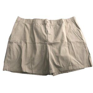 Men's 6XL Harbor Bay Khaki Shorts Comfort Stretch Waistband 60x8